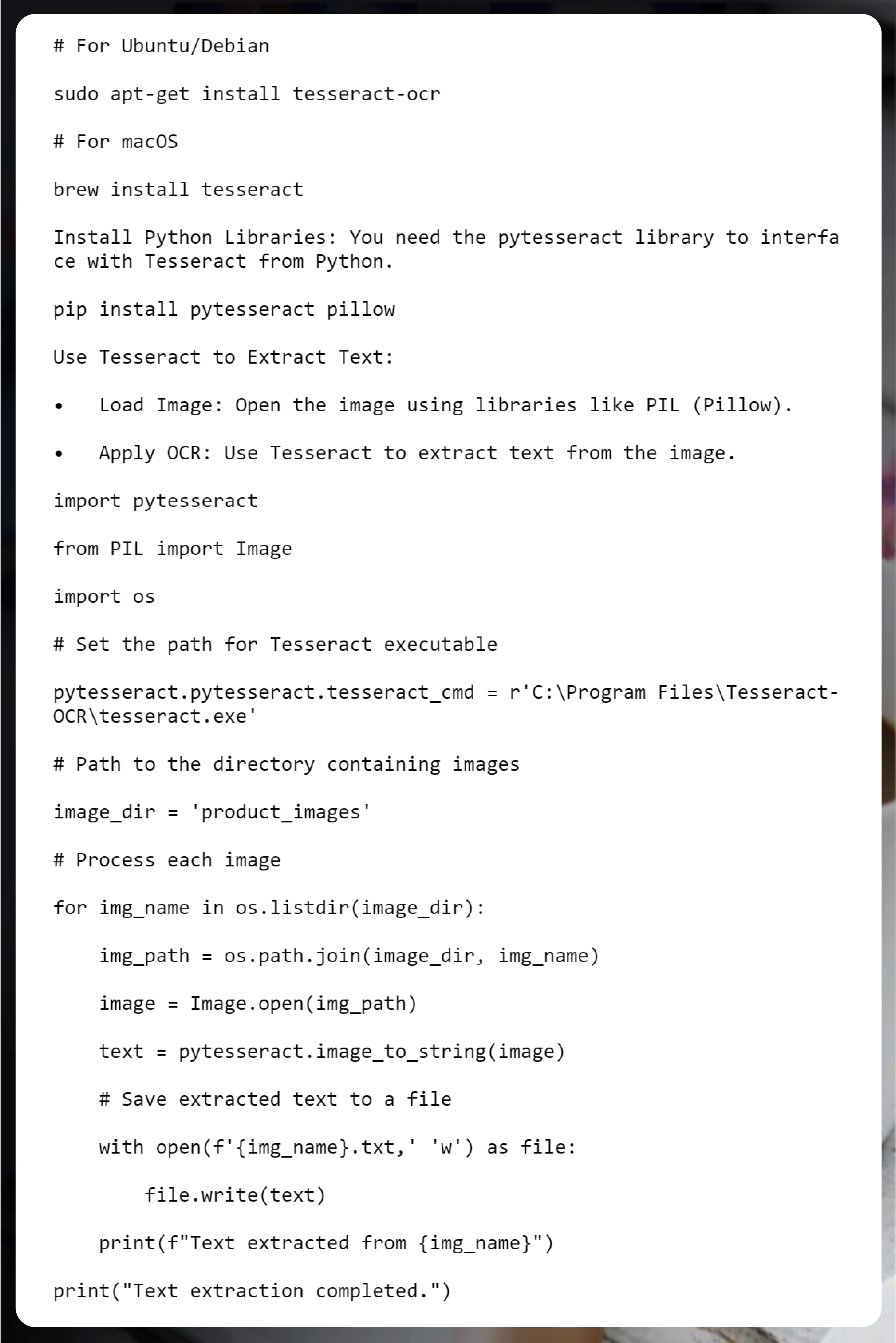 Applying-Tesseract-OCR-for-Text-Extraction