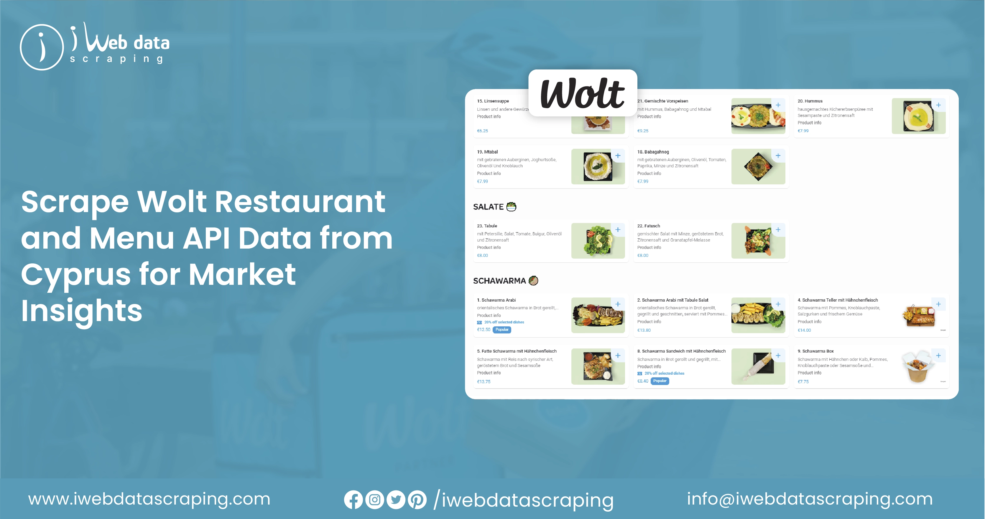 Scrape Wolt Restaurant and Menu API Data from Cyprus for Market